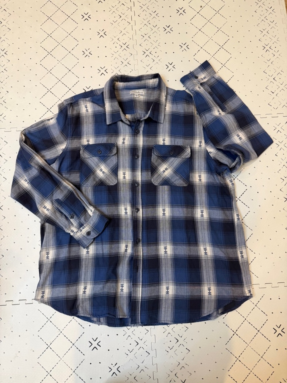 Frye Men's Jacquard Shirt Heather Night Sky 2XLT